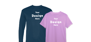 Blue long sleeve, white polo, lilac color t-shirt